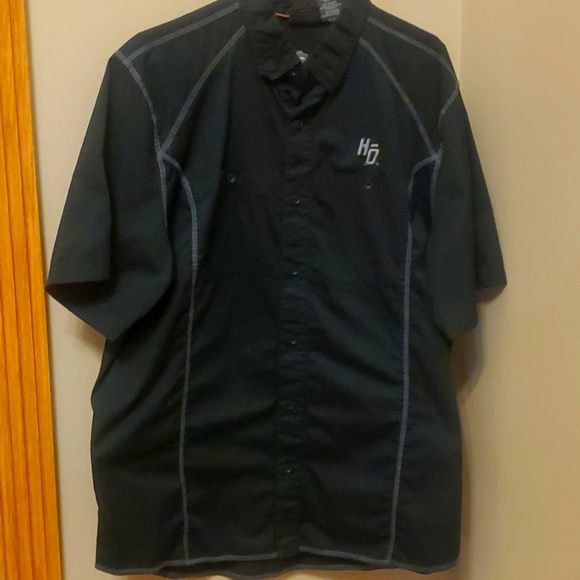Men's Black Button Down Harley Davidson Shirt. Size XL. - Picture 1 of 3